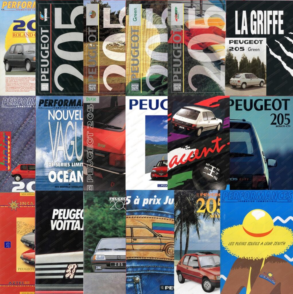 brochure Peugeot 205 gti zenith performances